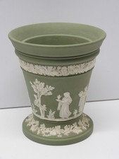 *ANCIEN POT WEDGWOOD DECOR TOURNANT GUIRLANDES FLEURS FEUILLES VIGNE ANGELOT D