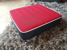 COUSSIN ASSISE SALON JARDIN NEUF LOOK RÉTRO DEHOUSSABLE ROUGE ET NOIR