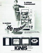 Publicité Advertising  0817  1967  Ignis réfrigérateur lave vaisselle lave linge