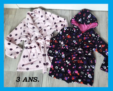 Lot de 2 peignoirs filles tout doux taille 2/3 ans