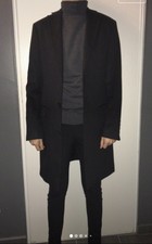 MANTEAU HOMME NOIR TAILLE 46 EN 100% CACHEMIRE COMME NEUF