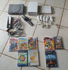 LIQUIDATION Lot 2 Consoles Nintendo Wii , 1 PS1 + jeux accessoires manettes 