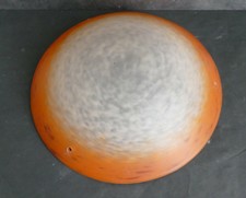 Suspension lustre vasque pate de verre Schneider époque Art Nouveau / Déco