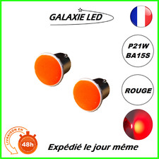 KIT 2 AMPOULE LED P21W BA15S ROUGE FEUX STOP VEILLEUSE AUTO MOTO VOITURE