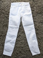 PANTALON COTON ELASTHANNE BLANC T.36 * CAMAIEU *