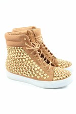 JEFFREY CAMPBELL Basket montante rose chair-doré style décontracté Dames T 36