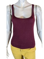 ? Bizzbee Taille 34 ? haut top tee shirt débardeur bordeaux femme 