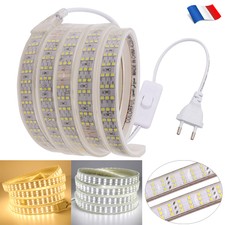 220V 2835 Ruban LED Bande Lumière 276Leds/m Blanc Maison Strip Flexible Étanche