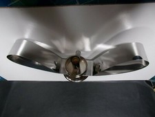 RARE APPLIQUE LUSTRE PLAFONNIER LAME ACIER INOX ALU DESIGN MAX SAUZE MAZZEGA N°2