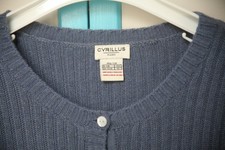 10 ans CARDIGAN tricot jauge moyenne- Fille -// CYRILLUS // bleu –gris , à côtes