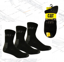 Lot de 3 socquettes Caterpillar gamme pro pour homme pointure 41/45 noir