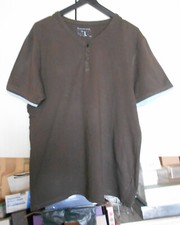T-shirt homme, Taille L, marque Owk, couleur marron, manches courtes, coton