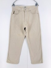 Armani Jeans Beige Coupe Droite Regular Pantalon W31 L28 Fabriqué En Italie