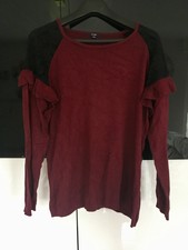 Pull fin bordeaux dentelle épaules Kiabi XL