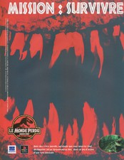 Publicité Advertising 1997   !!  LE MONDE PERDU JURASSIK PARK