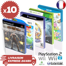 10 Boitiers Protection Jeux Jaquette Playstation 2 Wii Xbox DVD PS2 0,3 mm Neufs