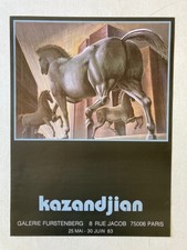 KAZANDJIAN - Affiche originale d'exposition - Galerie Furstenberg Paris - 1983