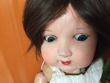 POUPEE SFBJ 247 EN COMPOSITION , A RESTAURER 63 cm, YEUX RIBOULANTS 