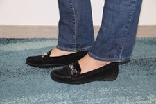 jolis mocassins daim noir Geox Respira pointure 38 comme neuf