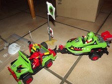playmobil 3041 jeep remorque et speed boat 2001 complet