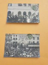 2 CPA VILLENEUVE/LOT Fêtes Présidentielles 1907 M. Fallières dép. 47 photo SIMON