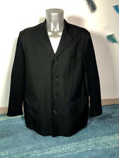 luxueuse veste gabardine bi matière noire mi saison YOHJI YAMAMOTO taille M-L