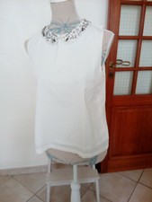 blouse col avec perles marque TOI DU MONDE taille 3