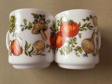 MUG LEGUME ARCOPAL FRANCE VINTAGE (lot de deux)