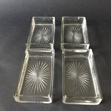 Raviers Ramequins Rectangulaires Verre cristal taillé Étoile French Crystal Dish