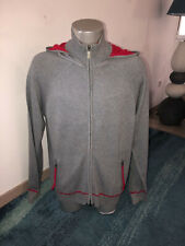  jolie veste à capuche zippée gris/rouge ARMANI taille XL excellent état