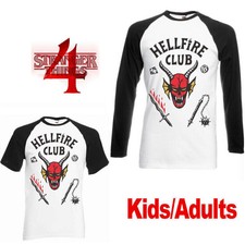 Des Choses Bizarres Hellfire Club Adulte Baseball Manche Longue Tee Tshirt FR