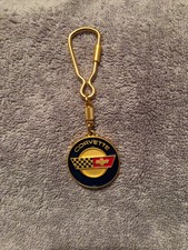 Metal Chevy Corvette Emblem Logo Car Keychain Ring Fob Market Model Rat Rod