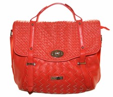 Claudia Canova Femme Rouge Clair natté Sac D'épaule Sac à main
