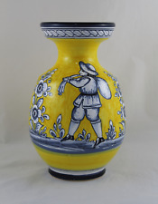 Vase De Céramique Pont De L'Archevêque Toledo España. Peint À Main 26cm Hauteur