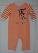 pyjama sans pied orange blanc rayé garçon 24 mois kitchoun