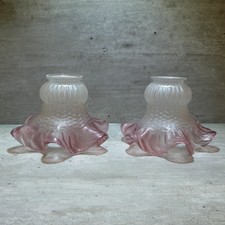 2 Abat jours Verre Globe tulipe vintage luminaire mural chevet