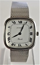 NOS JUVENIA Rivoli styliste Robe Montre en Acier Inoxydable Bracelet Montre circa 1970