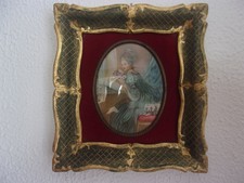 PEINTURE PORTRAIT JEUNE FILLE (d'après FRAGONARD) MEDALLION 