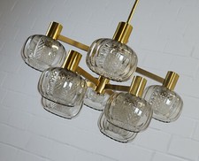 Noble laiton fumé barre Plafonnier 8 brûleurs Lustre Tourmaline Couleurs