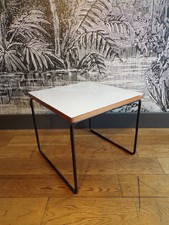 TABLE VOLANTE-Pierre GUARICHE-DESIGN 50-STEINER-FORMICA BLANC-BASSE CARRé