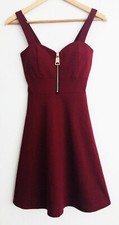 ROBE BUSTIER BORDEAUX. VERA MODA. POLYESTER. ELASTHANNE. TAILLE 34 / 36    #CKDB