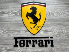 Ferrari emblem + font - 3D - Sign - emblèmes pour garage - wall sign 