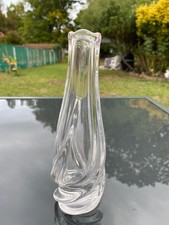 Soliflore Vase Torsadé Verre Cristal Saint Louis Estampillé