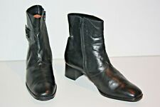 JEAN THIOT Bottines Petits Talons Tout Cuir Lisse Noir T 41.5 TBE