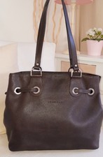 ***LONGCHAMP*** SAC EN CUIR GRAINE MARRON COMME NEUF