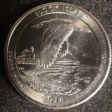 2018 P Block Island National State Park Quarter ATBeautiful Rhode Island UNC