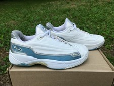 Vintage Fila Fibre Tech Femmes Baskets En Cuir Taille US 8.5 (39.5) Blanc Mag