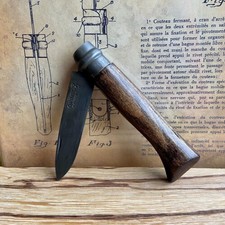 Couteau Opinel N8 Façon « LE POINTU »de Jardin Customs Carbone Vieillît.??