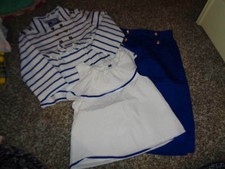 JANIE AND JACK 3-4 3T 4T BLUE WHITE JACKET SHIRT PANT SET PARISIAN DAYDREAM