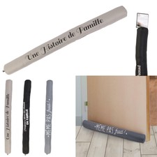 Boudin de Porte Coussin à Message Décoration 7x80 cm 3 couleurs au Choix Qualité